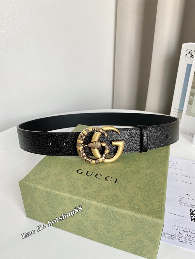 Gucci經典男士皮帶 古奇豬皮紋腰帶  jjp2777